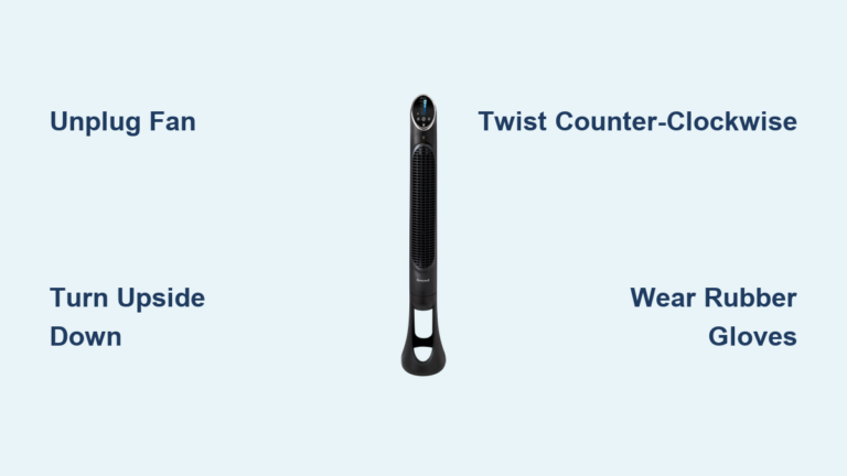 How to Remove Locking Nut on Honeywell Tower Fan