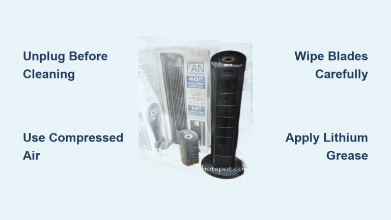 How to Clean a Sunter Tower Fan