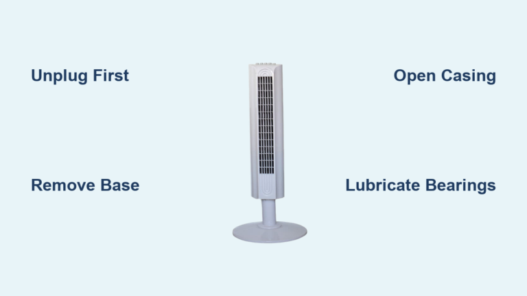 How to Take Apart a Tower Fan